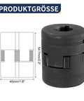 Three Quarter Inch L Jaw Flexible Coupling Set With Buna NBR Spider For Torque Transmission And Shock Absorption