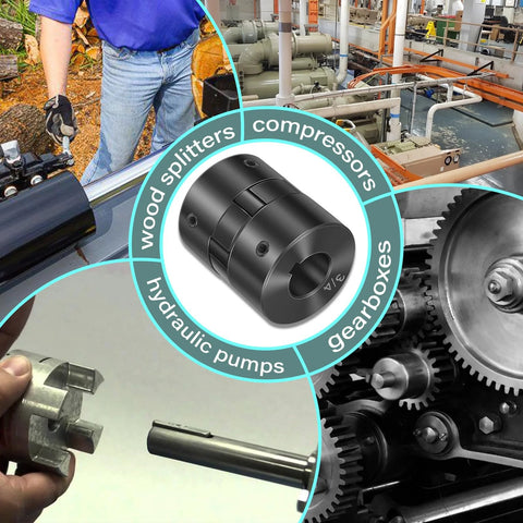 One Half To Three Quarters Inch L Jaw Flexible Shaft Coupling Set With Buna N Spider for industrial machinery use