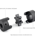 Amazon BISS 3-piece L-jaw coupling set with Buna-N rubber spider for log wood splitter; black HT250 steel hubs.