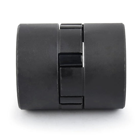 High-strength L095 L-Jaw 3-Piece Coupling set with Buna N spider for torque transfer 5/8 to 1 inch bore, front view