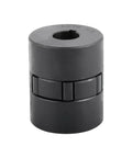 L-jaw coupling set, 3-piece with Buna-N rubber spider, black for log wood splitter (5/8-1 in shafts)