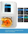 Front view of intelligent peristaltic pump 24V stepper motor adjustable programmable low flow liquid dosing pump with control for laboratory aquarium 0-88ml/min.