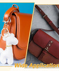 Leather handbags featuring 16Pcs Ball Head Button Stud Rivets With Screw Back For Leather Crafts application.
