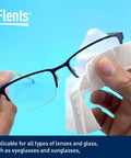 Flents lens wipes for glasses; pre-moistened wipes used to clean eyeglasses.