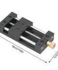Linear Actuator Manual Sliding Table Stage Kit for 3D Printer CNC Router Aluminum Alloy Rail Guide High Precision Motion Axis, side view