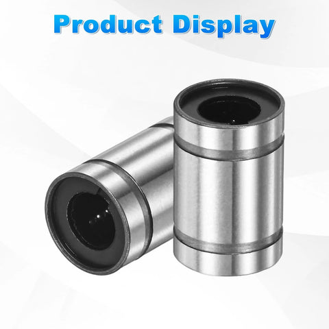Compact sealed linear ball bearings with 5mm bore, 10mm OD, and 15mm length in a 2 pack