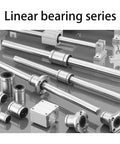 HiPicco LM8LUU linear bearings, 4-pack with 8mm bore steel rods and end caps