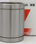 LMB101824AJ 5/8" inch Adjustable Linear Motion Bearing Ball Bushing for automation systems, front view with packaging
