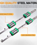Two 600mm HGR20 linear rails paired with four HGH20CA square carriages deliver precise, high-rigidity CNC motion for machines.