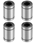 LM10UU Linear Bearings 10mm Bore 19mm Outer Diameter 29mm Length 4 Pack for CNC Machines and 3D Printers, silver cylinders