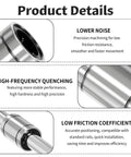 LM12UU Four Pack Linear Bearings For Smooth Precise Motion On 12mm Shafts, details of steel, low noise, high precision, low friction