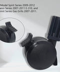 Close-up of 4 Pack Locking Caster With Insert Replacement Parts 70360 For Genesis Spirit E310 E320 S330 E210 Summit E400 E600 Gas Grills 2007 To 2019 Suitable For Spirit Summit E Series Style Models Includes Four Casters And Inserts