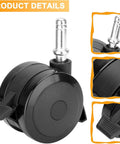 4-Pack Locking Caster With Insert Replacement Wheels For Genesis And Spirit Grills 2007-2011, black wheels with locking mechanism