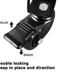Close-up of black locking mechanism on caster wheel from 8 Piece Heavy Duty Locking Caster Wheels Set For Storage Racks 3 Inch Wheels With Brakes.