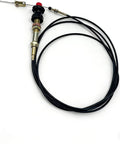Heavy Duty Locking Throttle Cable 15ft Adjustable Kit with stainless steel core for truck equipment, easy install, shown coiled on white background