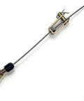 Heavy Duty Locking Throttle Cable 15ft Adjustable Kit, showing stainless steel core and easy-install design for truck applications.