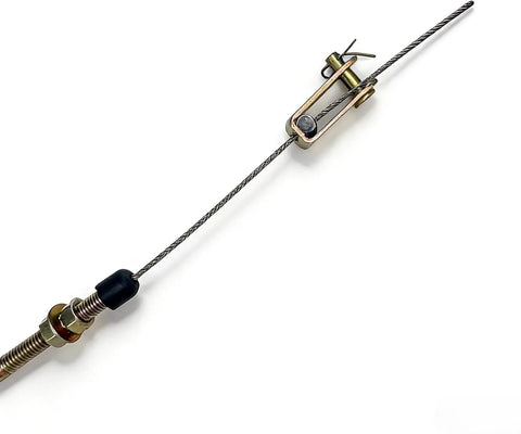 Heavy Duty Locking Throttle Cable 15ft Adjustable Kit, showing stainless steel core and easy-install design for truck applications.