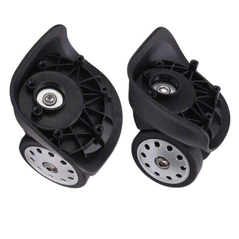 One Pair Large Size Luggage Wheel Casters For Suitcases And Travel Bags Replacement, Porous Quiet Rollers With PP And PET Material