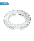 M10 Wedge Locking Washers for Bolts, Manganese Steel, 20 Pcs, DIN 25201 in a close-up view, showcasing the ridged surface.