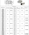 Technical chart of Stainless Steel M10 x 16mm Hex Socket Spring Ball Point Grub Screws SUS304 10 Pieces with specifications.
