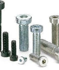 Assorted SLHS-M2.5-5 NBK socket head cap screws in low profile, made in Japan, designed for smooth motion in mechanical systems