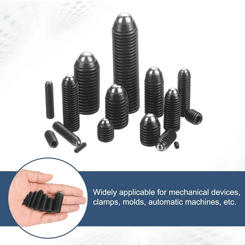 Five Pack M3 Thread Ball Plungers With Hex Socket, Five Millimeter Length, Ball Plunger Diameter 1.5 Millimeters in hand