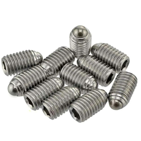 M4 X 6mm Hex Socket Spring Ball Point Grub Screws 304 Stainless Steel 20 Pieces for precision assemblies and machinery projects