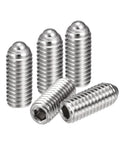 M5 X 12mm Ball Point Set Screws With Ball Plunger In 304 Stainless Steel For Precision Alignment And Secure Positioning, close-up view