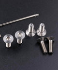 M5 x 15mm Titanium Screw Countersunk Bolts for Momo Nardi Sparco OMP NRG Steering Wheels,Pack of 6 【Silver】 with tool