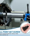 M6x12mm Ball Point Set Screws 10 Pcs Carbon Steel Hex Socket Spring Plungers in industrial machine setup