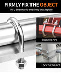 Experience secure, corrosion-resistant mounting for trailers and boats with this 4-set M6 U-bolts kit, including frame plates
