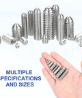 20 Pcs M6x10mm Ball Point Set Screws 304 Stainless Steel With Hex Socket Spring Ball Point Grub Screws for varied applications.