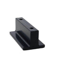 Side view of Matte Black Drawer Pull from 10 Pack 1.89 Inch T Shaped Cabinet Knobs for furniture with 1.26 Inch hole center distance in aluminum alloy