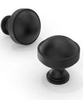 10 Pack Matte Black Kitchen Cabinet Knobs 1 1/5 Inch 30mm Cabinet Pulls Drawer Hardware Knobs For Dresser Drawers Durable Zinc Alloy Finish