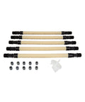 MCCP205 Pump Tubes Assembly, Package of 5, showing five Santoprene tubes and ten 1/4 inch ferrules, suitable for Stenner pumps.