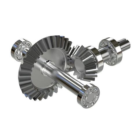 Bevel Gear Set 1 Module 1 To 1 20 Teeth 5mm Bore 90 Degree Pinion 4 Pieces, showing metal gears and pinions.