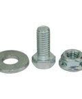 BBQ Pit 5" Polyolefin Casters Kit with Mounting Hardware, 2,000 Lbs. Total Capacity, showing bolt, washer, and nut components