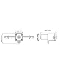 Technical diagram of Micro Liquid Dosing Pump, Compact Mini Peristaltic Pump 1mlmin 6 Rollers Structure for Medical Device (G10 3V)