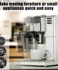 Coffee machine on mini 8 pack mini adhesive caster wheels 3/4 inch self adhesive swivel casters with 360 degree rotation durable ABS construction