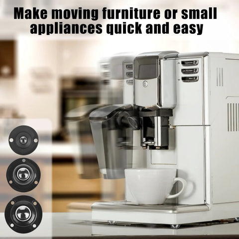 Coffee machine on mini 8 pack mini adhesive caster wheels 3/4 inch self adhesive swivel casters with 360 degree rotation durable ABS construction