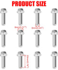 Mini Bike Wheel Hub Mounting Bolts Replacement for Coleman CT100U, M6 x 20mm Hex Bolt with size measurements illustration