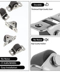Eight Pcs Half Inch Mini Caster Wheels Low Profile Single Direction Rubber Rolling Wheels With Steel Top Plate for Furniture