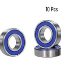 MR85-2RS 10 PCS Miniature Deep Groove Ball Bearing 5×8×2.5mm Double Blue Rubber Sealed Ball Bearing Chrome Steel