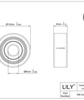 Technical diagram of 10pcs 686ZZ Miniature Deep Groove Ball Bearing, 6x13x5mm Double Shielded Bearing High Speed Low Noise Chrome Steel Z2 Lever
