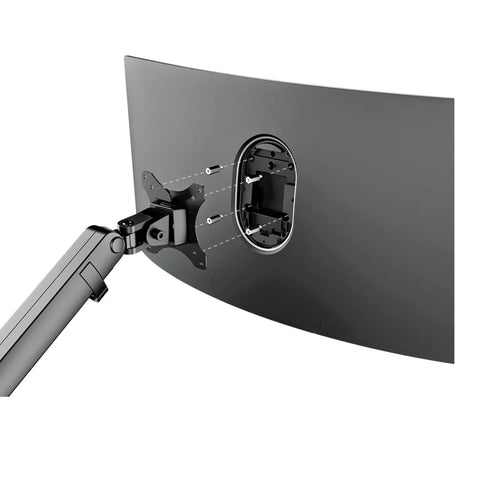 Wall Mount Spacer Adapter Set For Desktop And Portable Monitors installation view with M4x10mm hex stainless steel spacers on a monitor