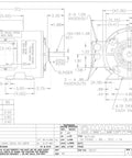 Technical drawing of Farm Duty High Torque Motor, Single Phase Capacitor Start, 3/4 hp, 1800 RPM, 115/208-230V, 11.0/5.4-5.5 amp.