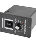 DC12V-60V/20A Motor Speed Controller showing speed dial and on/off switch, suitable for DC brush motor control