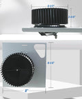 S97015162 Motor Upgrade Assembly compatible with Broan NuTone bathroom exhaust fans, dimensions 8" x 8-1/4", aluminum frame