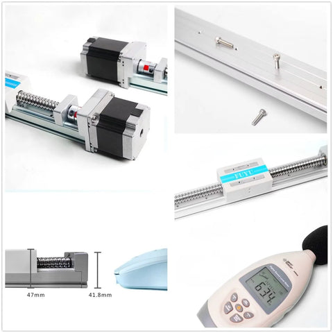 Motorized Ball Screw Linear Guide Module for CNC Linear Stage with Nema 23 Stepper Motor 300mm Stroke close-up components