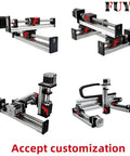 Motorized Linear Guide Table With 150mm Stroke Ball Screw CNC Stage For Nema 23 Stepper Motor Aluminum Rail System